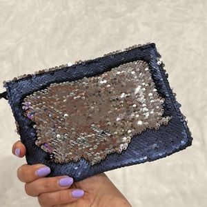 ipsy sequined cosmetics bag